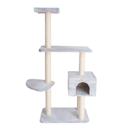 Real Wood Cat Tree Climber with Multiple Levels - Indoor Pet Perch