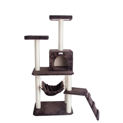 Real Wood Cat Tree Climber with Four Levels