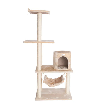 GleePet 59-Inch Real Wood Multi-Level Cat Condo