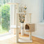 Premium Scots Pine Cat Tree with Three Levels - Real Wood Pet Climber
