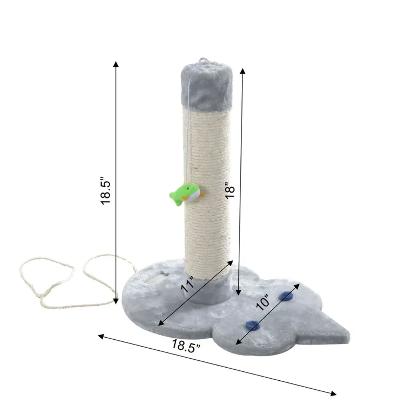 Real Wood Mouse Shape Cat Scratcher Toy - Perfect for Small Cats
