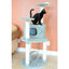 Real Wood Cat Condo with Sisal Covered Scratcher - Indoor Pet Climber