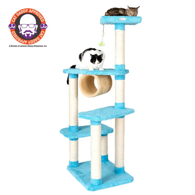 Armarkat Premium Cat Tree with Perch and Tunnel - Ultra-Soft Faux Fleece Covering
