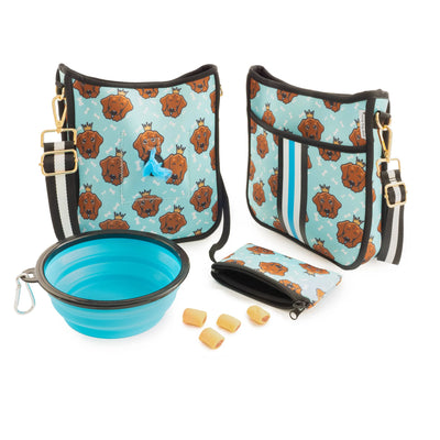 King Doxie - Stylish Dog Walking Bag with Built-In Waste Bag Dispenser