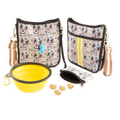 Corgi-licious - Trendy Dog Walking Bag with Built-In Features