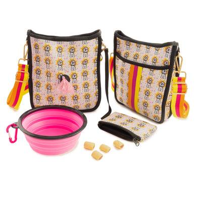 The Golden One - Goldendoodle Themed Dog Walking Messenger Bag Set