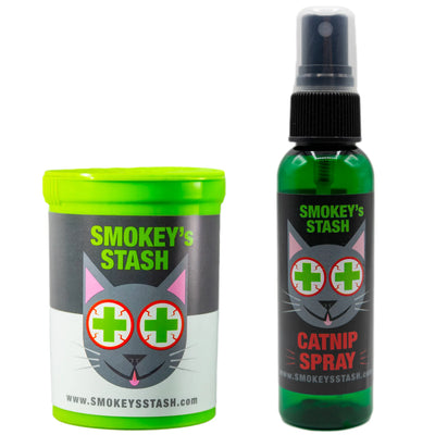 Smokey's Stash Organic Catnip Combo Pack - Spray and Distilled Water