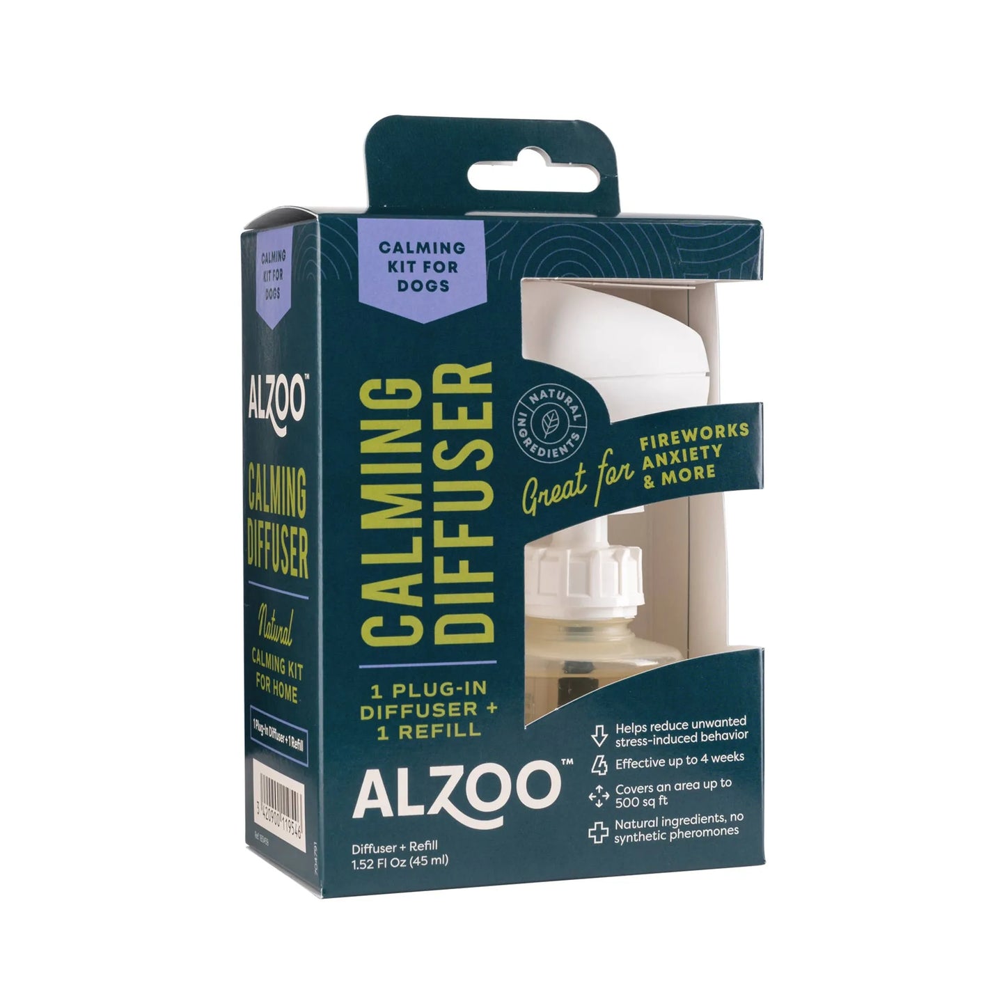 ALZOO Plant-Based Calming Diffuser Plug-in Kit for Dogs - Stress Relief