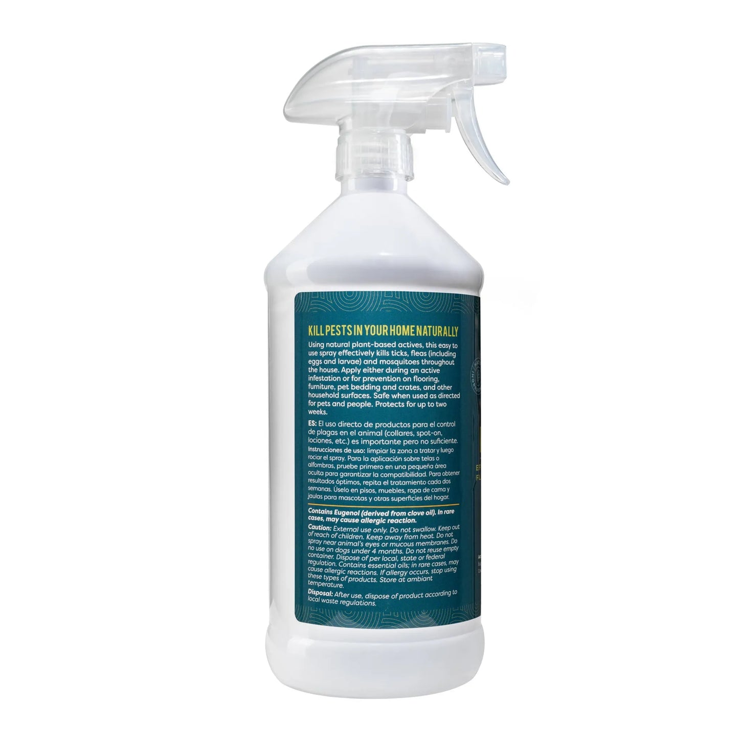 ALZOO Natural Flea & Tick Home Spray 32oz - Plant-Based Insect Repellent