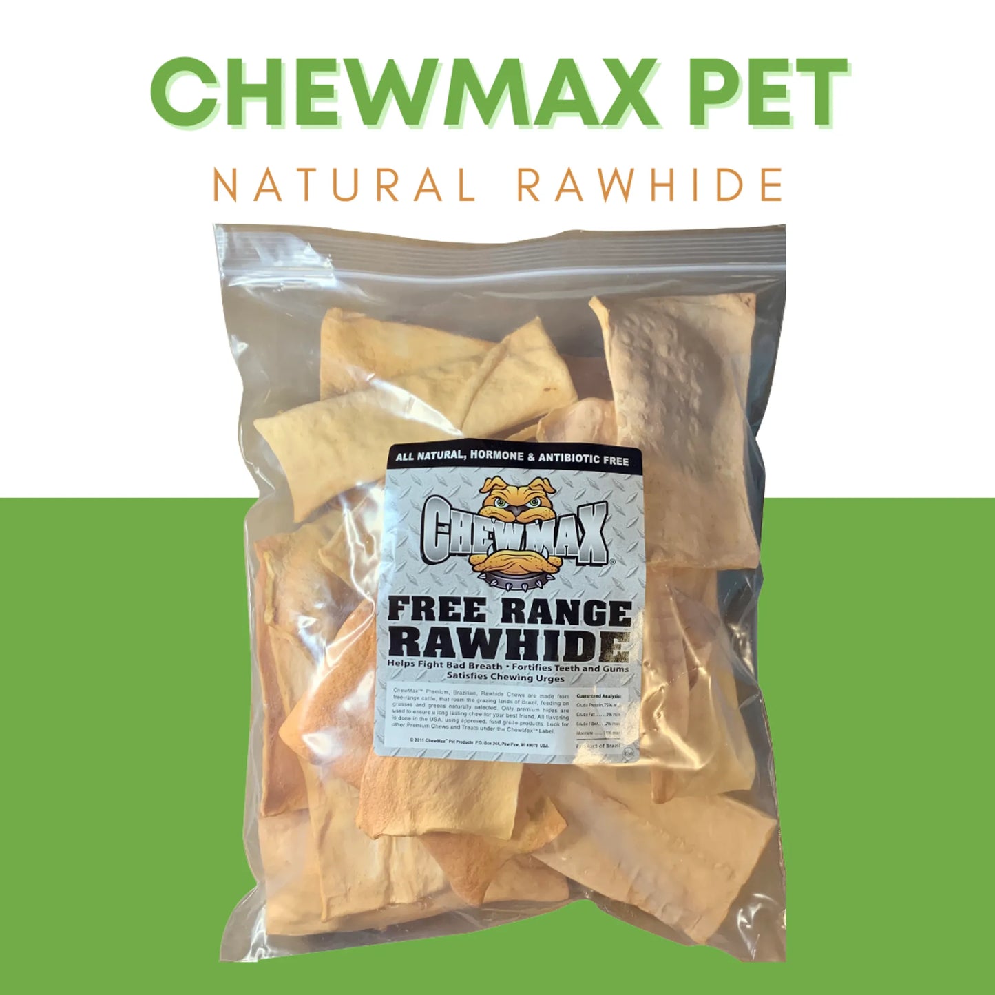 Peanut Butter Flavored Chips - Oven Baked Rawhide Dog Treats