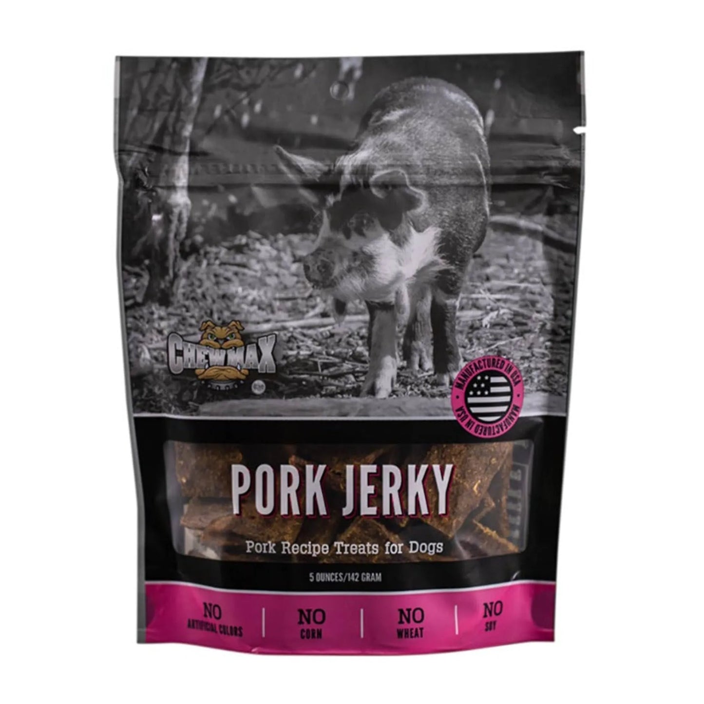 Made in USA Pork Jerky Dog Treats - Real Bacon Flavor