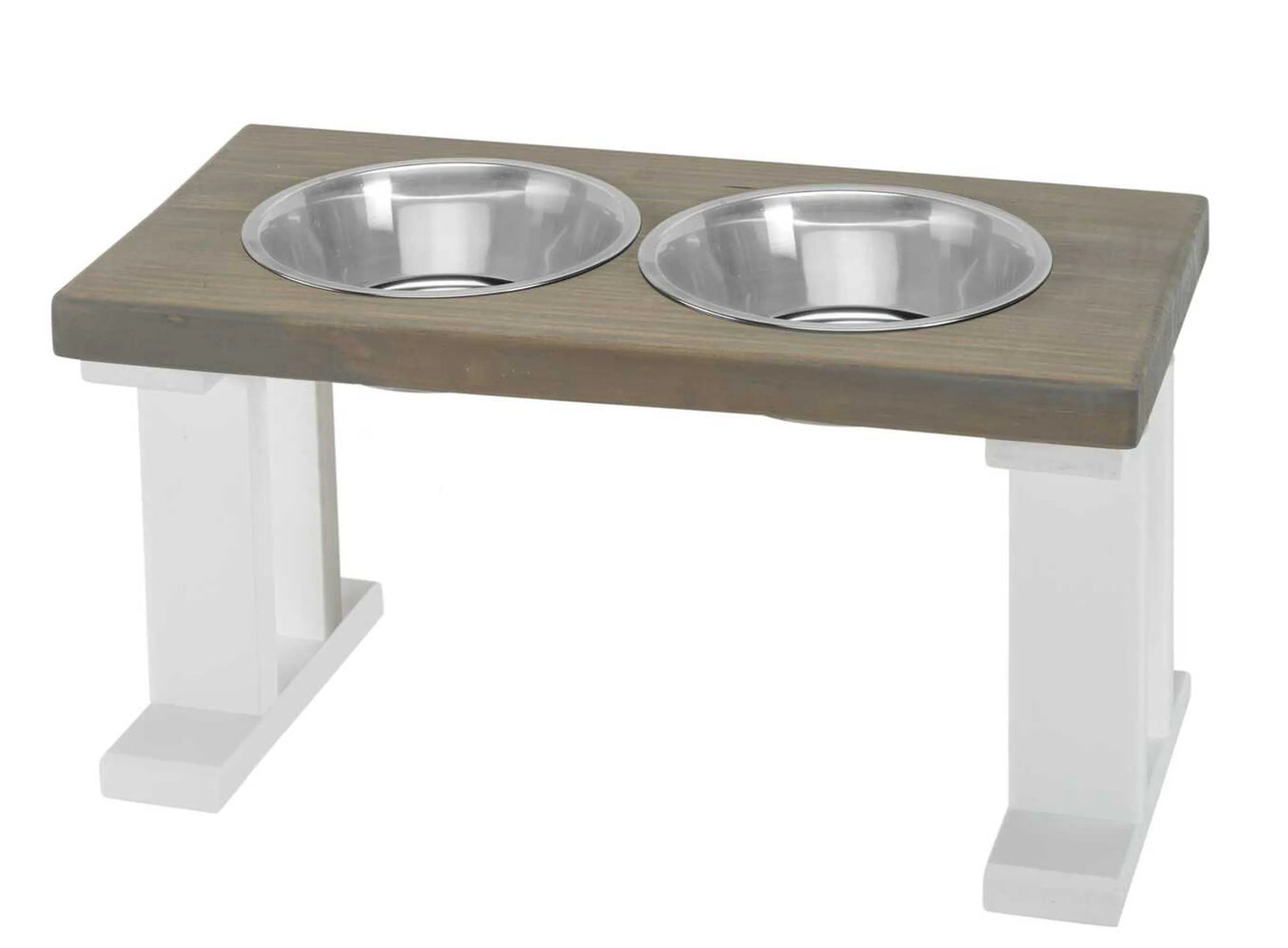 Farmhouse 2-Bowl Elevated Pet Feeder for Regular Feeding