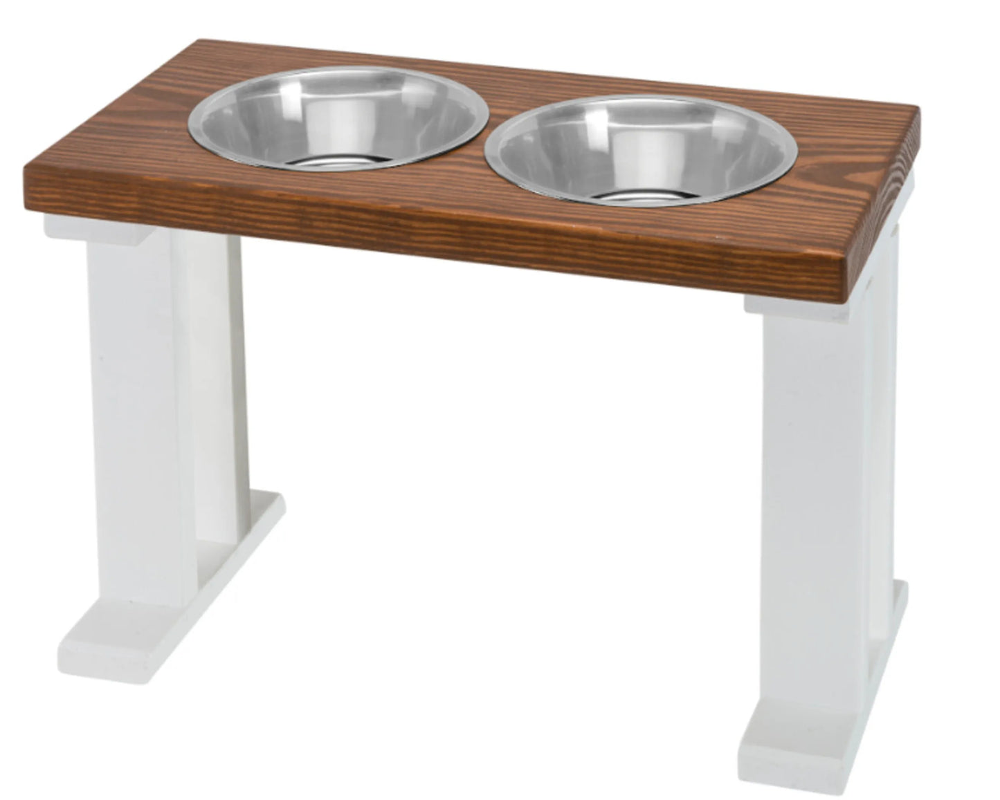Farmhouse 2-Bowl Elevated Pet Feeder for Regular Feeding
