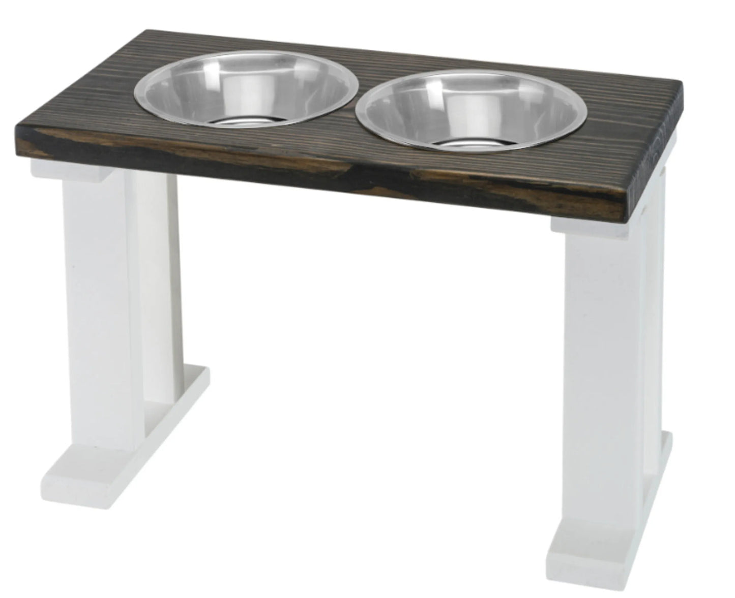 Farmhouse 2-Bowl Elevated Pet Feeder for Regular Feeding