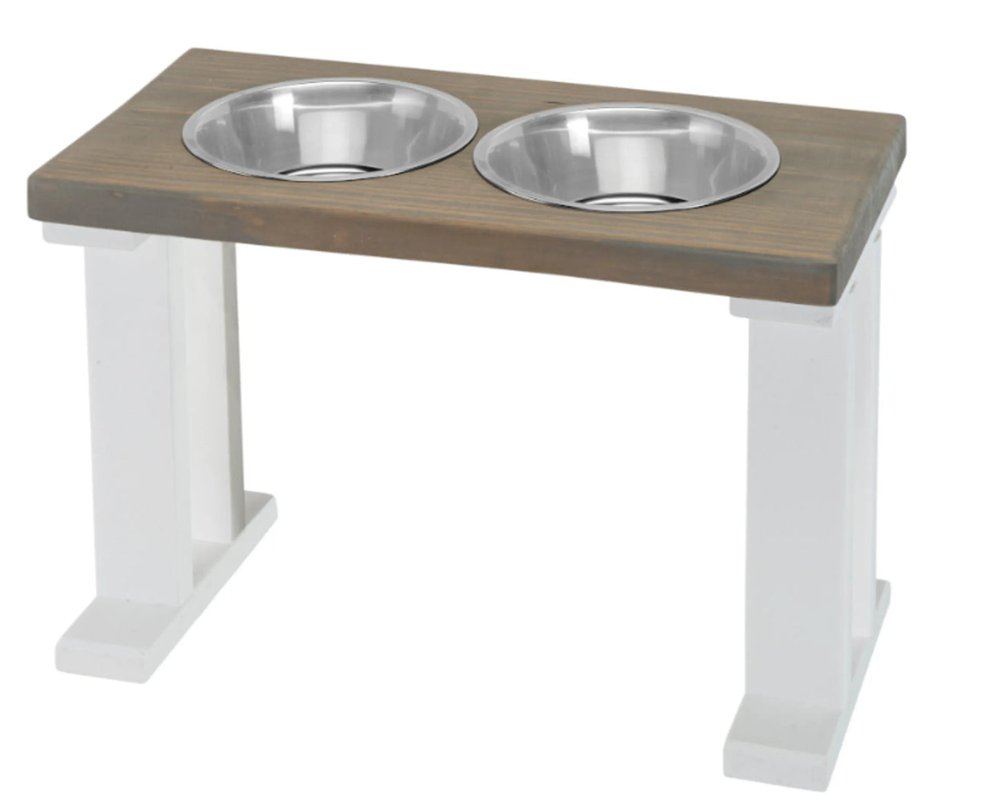 Farmhouse 2-Bowl Elevated Pet Feeder for Regular Feeding