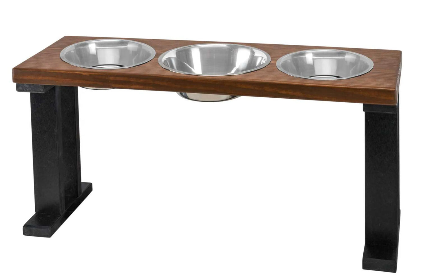 Farmhouse Elevated Pet Feeder with 3 Bowls - Convenient Pet Dining Experience