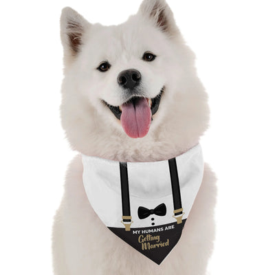 "My Humans Are Getting Married" Dog Bandana - Wedding Pet Apparel