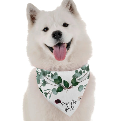 "Save the Date" Dog Bandana - Wedding Pet Apparel