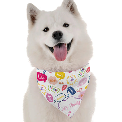 'Let's Pawty' Dog Bandana - Fun, Stylish Pet Apparel
