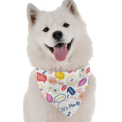 'Let's Pawty' Dog Bandana for Boys - Fun, Stylish Pet Apparel