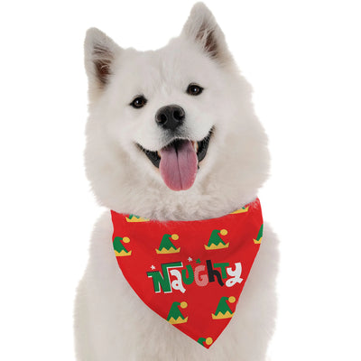 'Naughty' Holiday Dog Bandana - Festive, Comfortable Pet Apparel