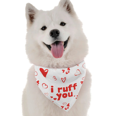 'I Ruff You' Dog Bandana - Love-filled, Comfortable Pet Apparel