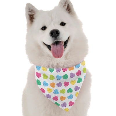 'Candy Hearts' Valentine's Dog Bandana - Festive, Comfortable Pet Apparel