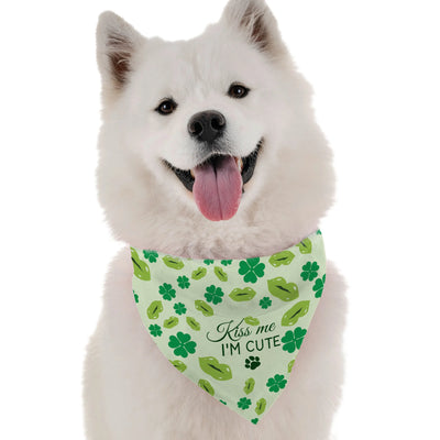'Kiss Me I'm Cute' Dog Bandana - Fun, Comfortable Pet Apparel