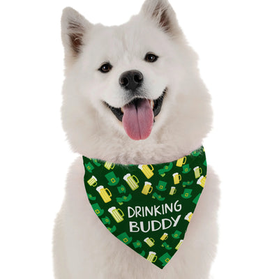 'Drinking Buddy' Dog Bandana - Fun, Comfortable Pet Apparel