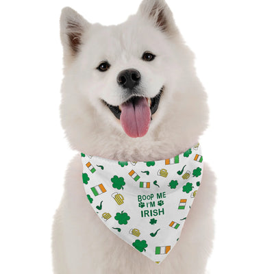 'Boop Me I'm Irish' St. Patrick's Day Dog Bandana - Festive, Comfortable Pet Apparel