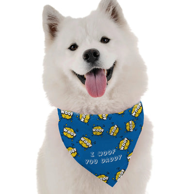 'I Woof You Daddy' Dog Bandana - Soft Microfiber - Made in the USA