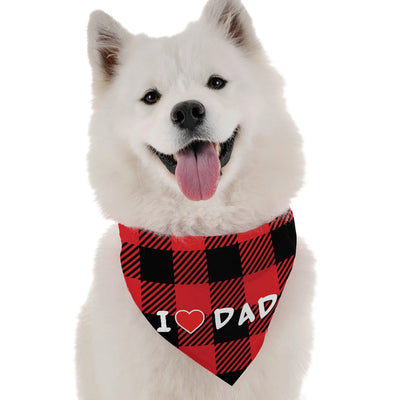 'I Love Dad' Dog Bandana - High-Quality Microfiber - USA Made