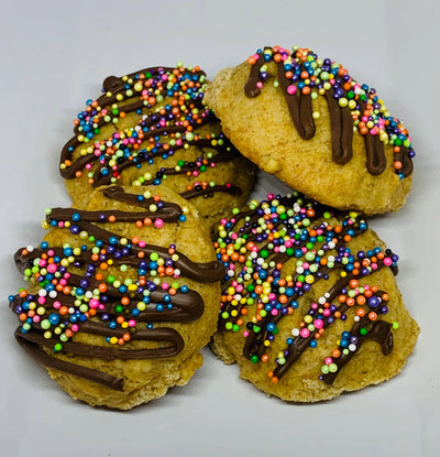 Banana Bread Cakeballs - Drizzled Carob Icing Dog Treat