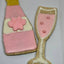Pawty Time Dog Treat - Vanilla Cookies in the Shape of a Champagne Bottle and Glass