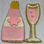 Pawty Time Dog Treat - Vanilla Cookies in the Shape of a Champagne Bottle and Glass