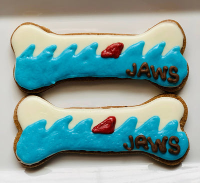 Bruce Dog Treat - Carob Bone Shaped Cookie with Icing