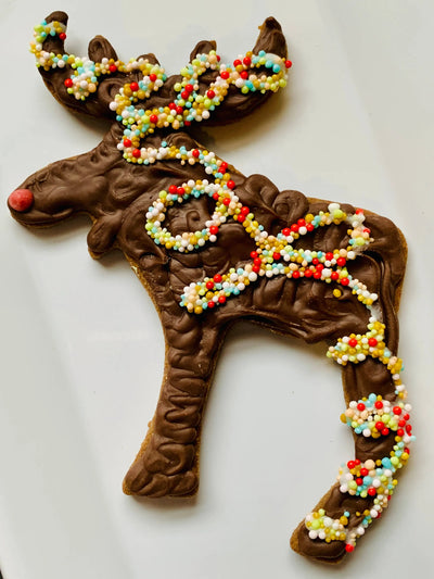 Merry Chris'Moose Dog Treat - Carob Brownie Moose Cookie