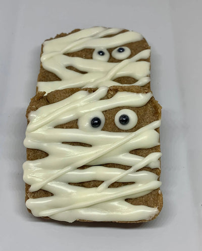 Mummy Brownie Dog Treat - Chewy Dog Brownie with Icing