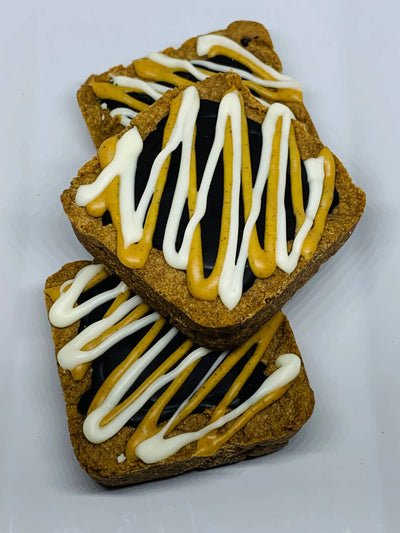 The Brookie Brownie Dog Treat - Chewy Carob Brownie Cookie with Carob Icing