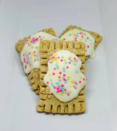 Puppy Tart-Strawberry & Vanilla Dog Treat - Small Almond Pop Tart Cookie