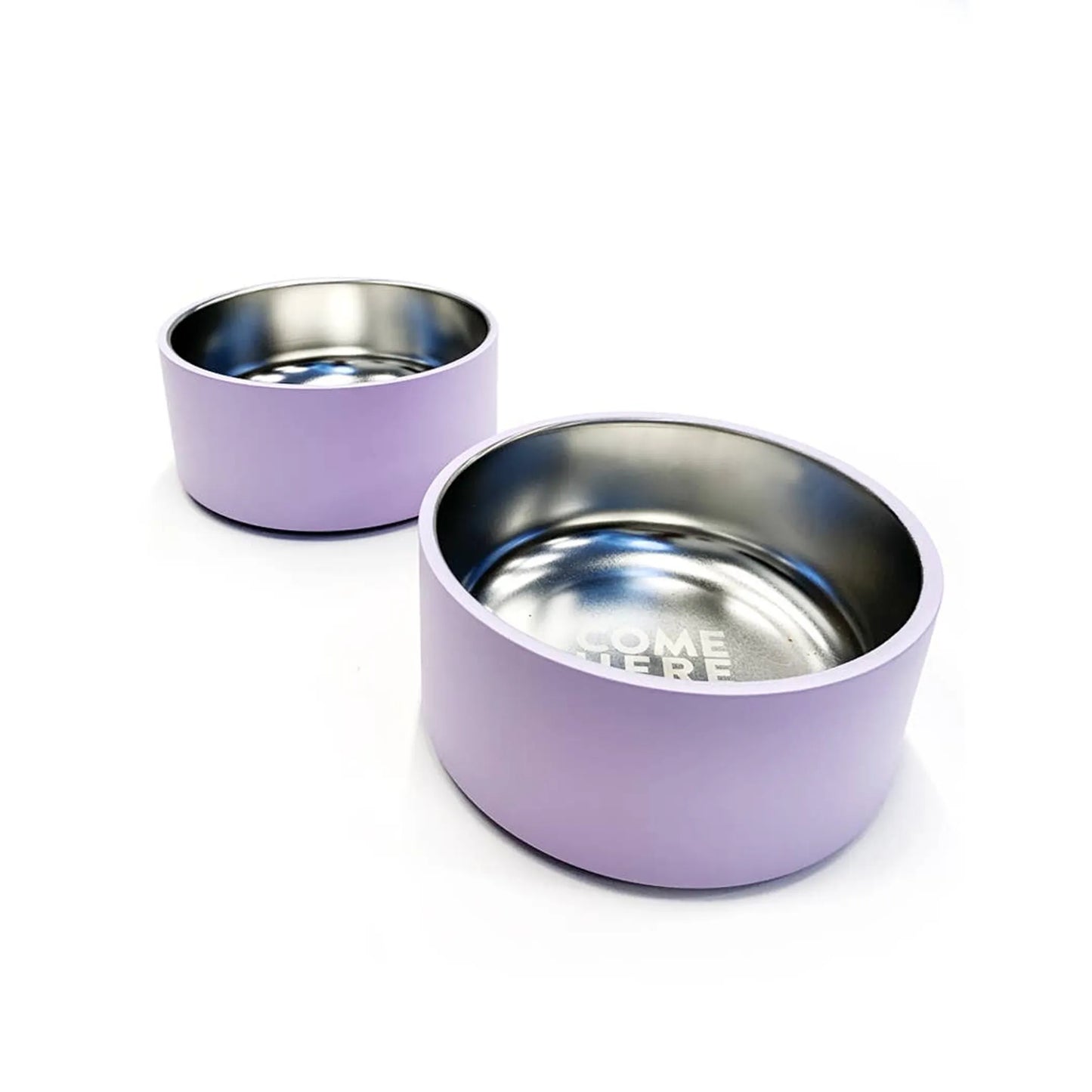 Lilac Dog Bowl - Premium Stainless Steel, Puncture and Rust Resistant