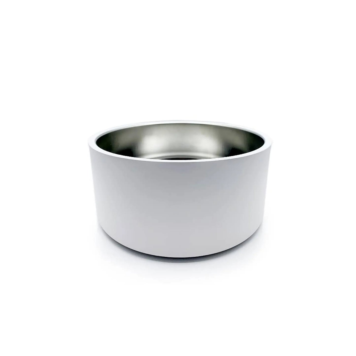 White Dog Bowl - Premium Stainless Steel, Durable and Long-lasting
