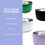 White Dog Bowl - Premium Stainless Steel, Durable and Long-lasting