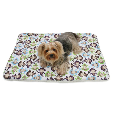 Ultra Soft Minky Monkey Pet Blanket - Plush & Cozy