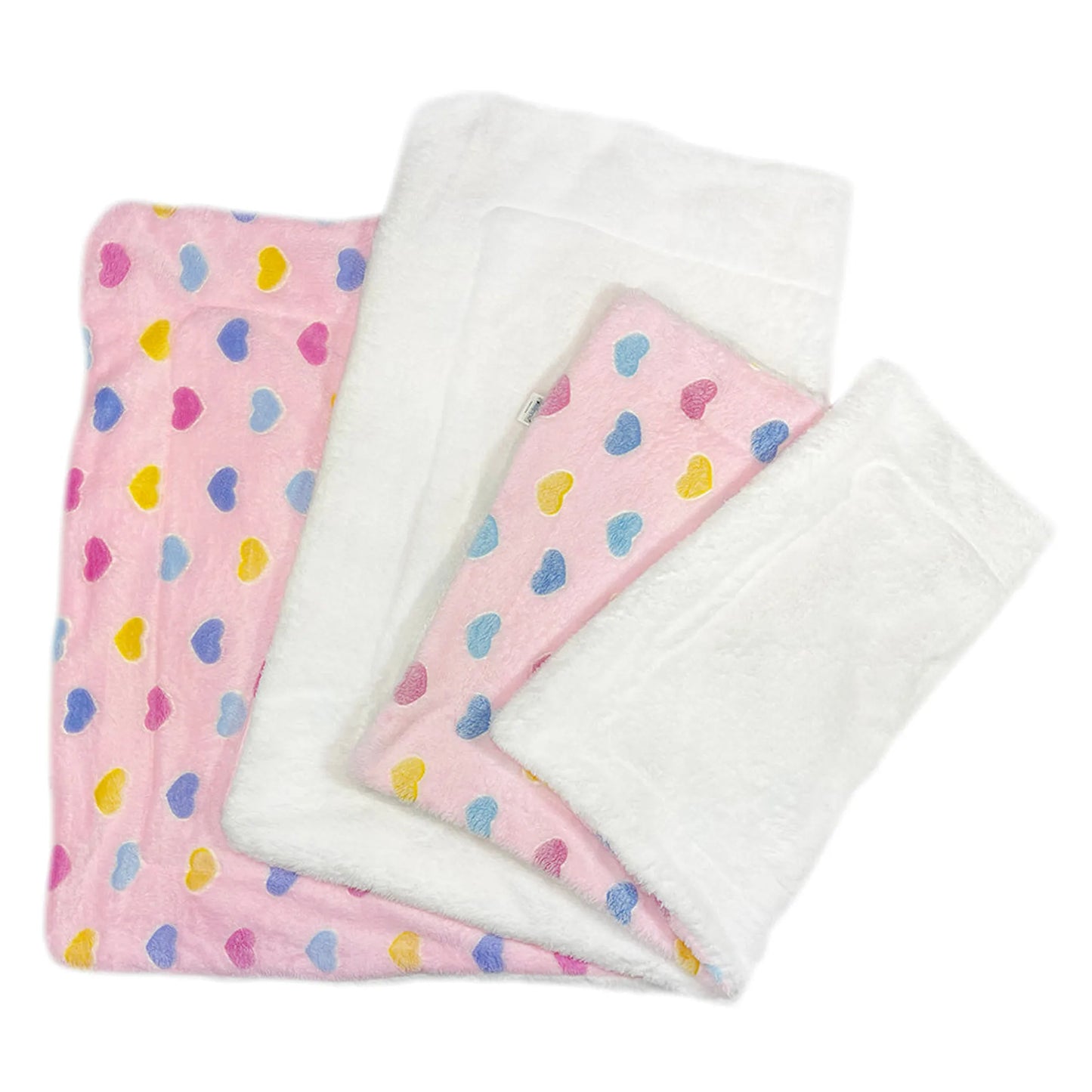 Ultra Plush Colorful Hearts Blanket - Soft, Warm Cover for Pets