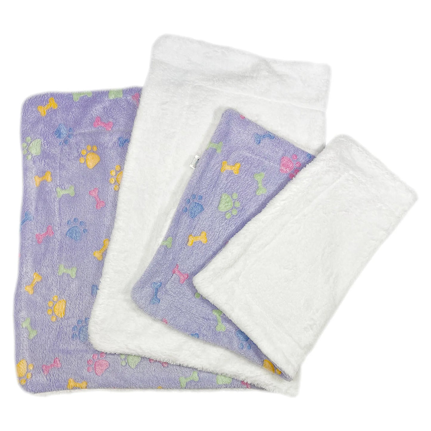 Ultra Plush Bones/Paws Blanket - Soft, Warm Cover for Pets