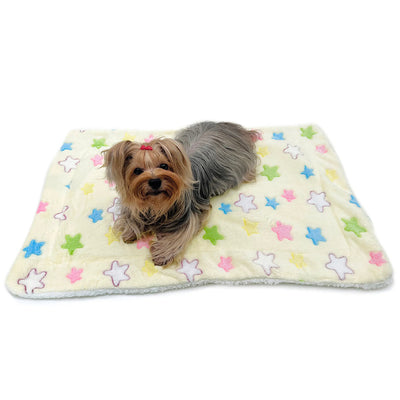 Ultra Plush Colorful Stars Blanket - Soft, Warm Cover for Pets