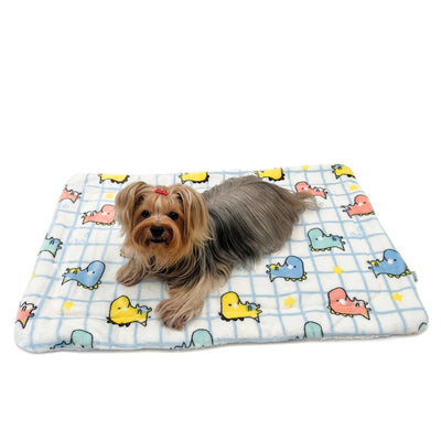 Ultra Plush Dog Blanket with Colorful Dinosaur Prints