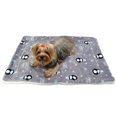 Ultra Thick Plush Dog Blanket with Penguin Prints