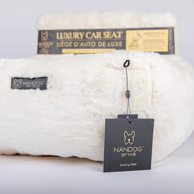 NANDOG Cloud Car Seat in Ivory - Safe and Stylish Pet Travel Solution